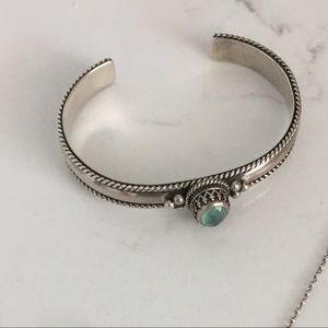 Sterling Silver & Chalcedony Bracelet